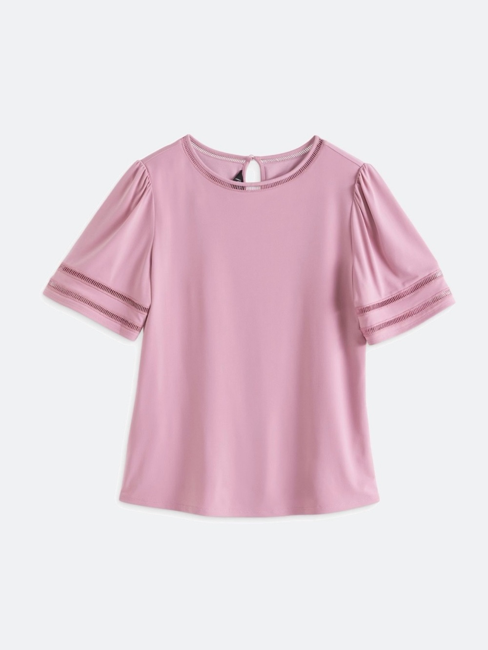 Montgomery Post Short Sleeve Ladder Trim Top